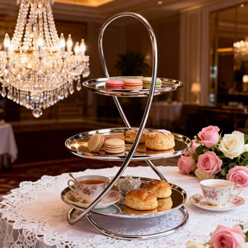 Heart-Shaped Plate Three-Tier Dessert Stand