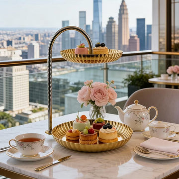 Handheld Double-Tier Dessert Plate