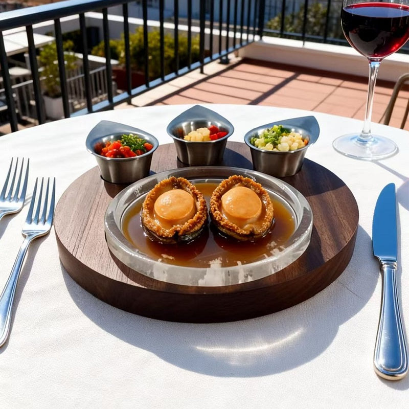 Crystal Plate Set for Steak and Abalone