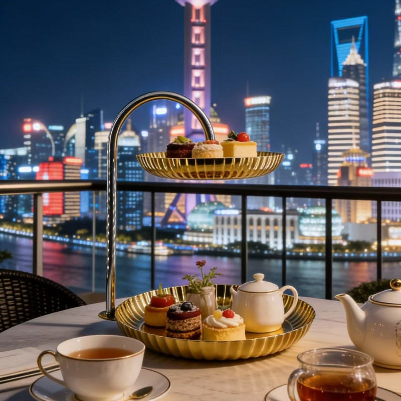 Handheld Double-Tier Dessert Plate