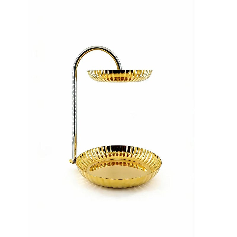 Handheld Double-Tier Dessert Plate