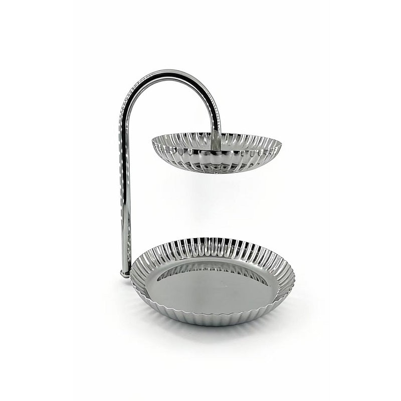 Handheld Double-Tier Dessert Plate