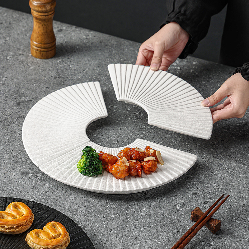 Ceramic Fan-shaped Plates